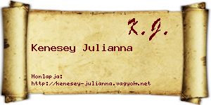 Kenesey Julianna névjegykártya